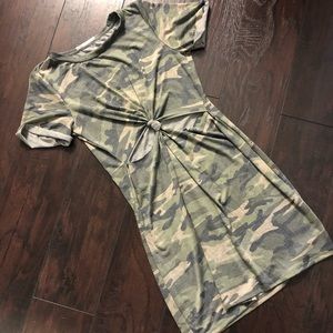 Camouflage printed dress